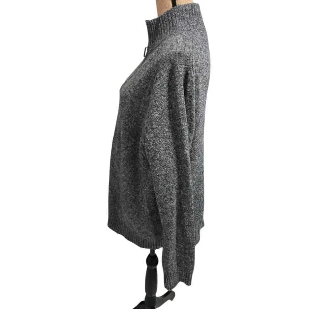J. Crew 100% Lambs‎ Wool Gray Half-Zip Sweater Men's Size Large